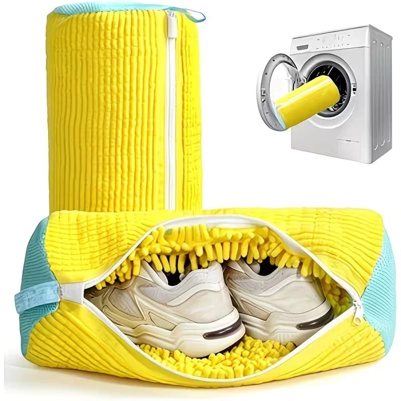 Sac de lavage pour chaussures pour machine à laver, fibres duveteuses